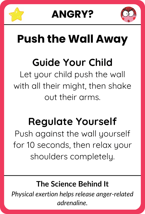 Push the Wall Away card, parent guide side