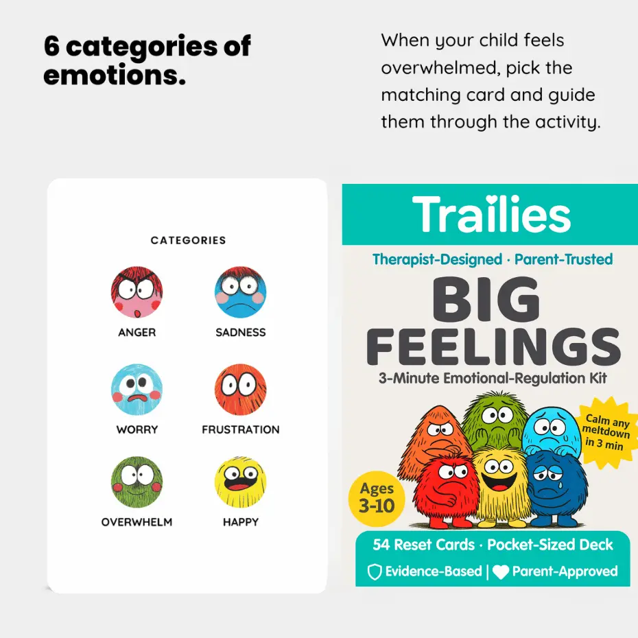 Six emotion categories: anger, sadness, worry, frustration, overwhelm, happy