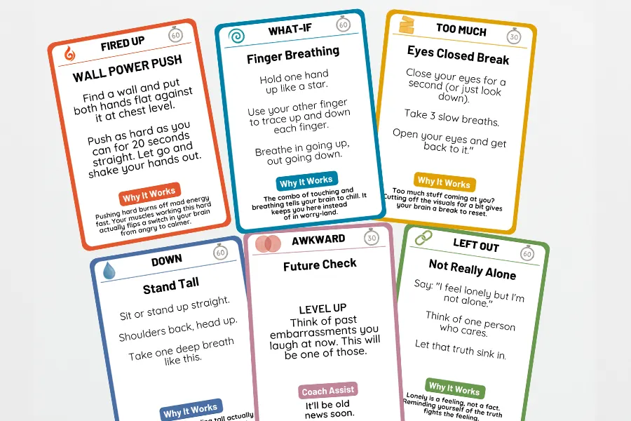 Sample feeling cards preview
